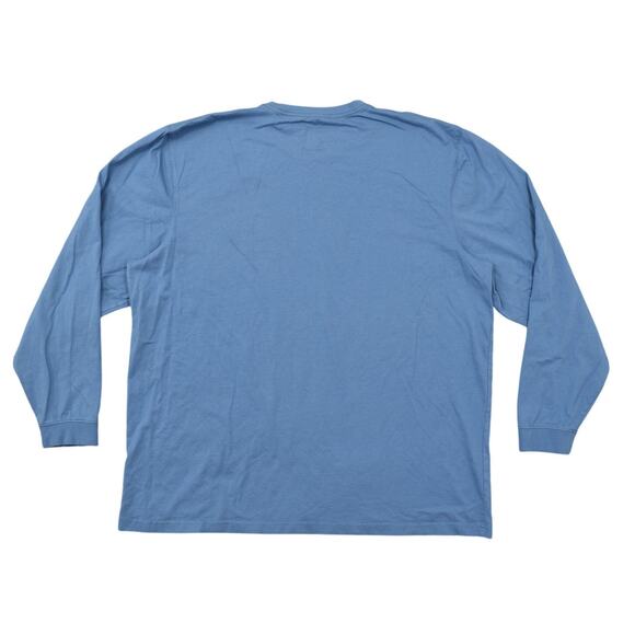 L.L. Bean 2XLT Men's Cotton T-Shirt Blue - Big & Tall Long Sleeve - Picture 2 of 7